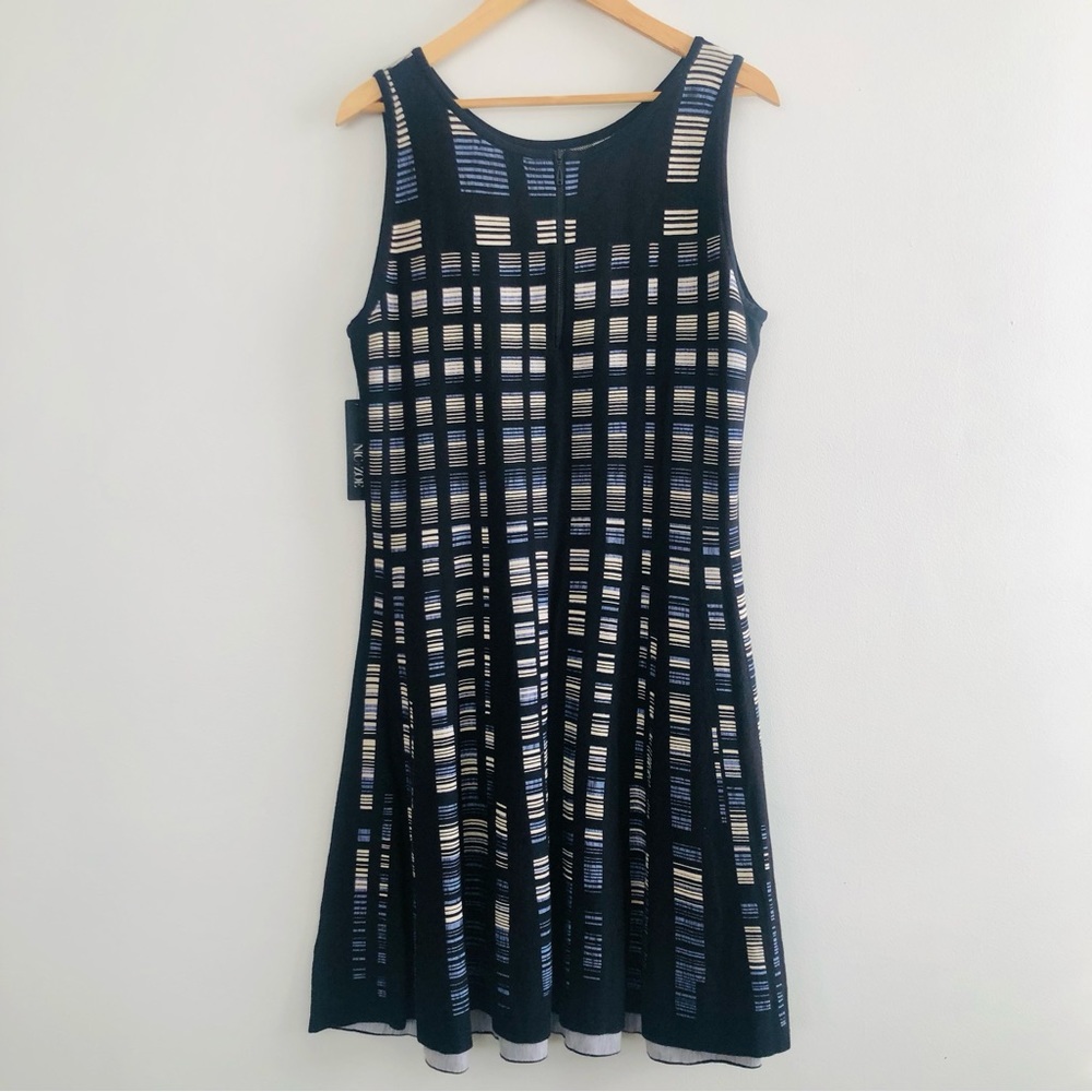 NIC+ZOE Black and Gray Striped Midi Dress NWT - Picture 14 of 15